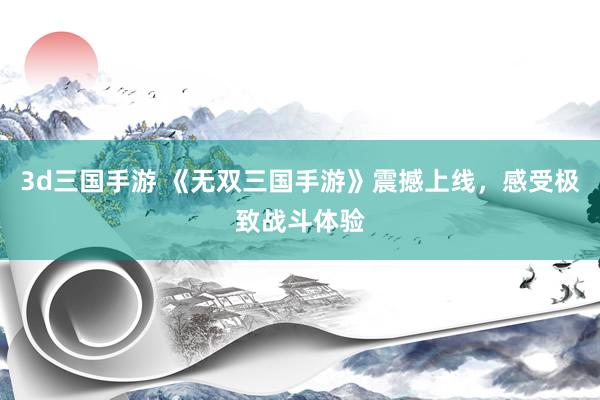 3d三国手游 《无双三国手游》震撼上线，感受极致战斗体验